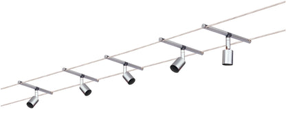 Paulmann WireSystem Spice Salt max 5x10W GU5,3 Chrom matt 230/12V 80VA Metall