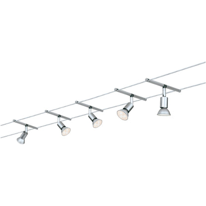 Paulmann WireSystem Spice Salt max 5x10W GU5,3 Chrom matt 230/12V 80VA Metall