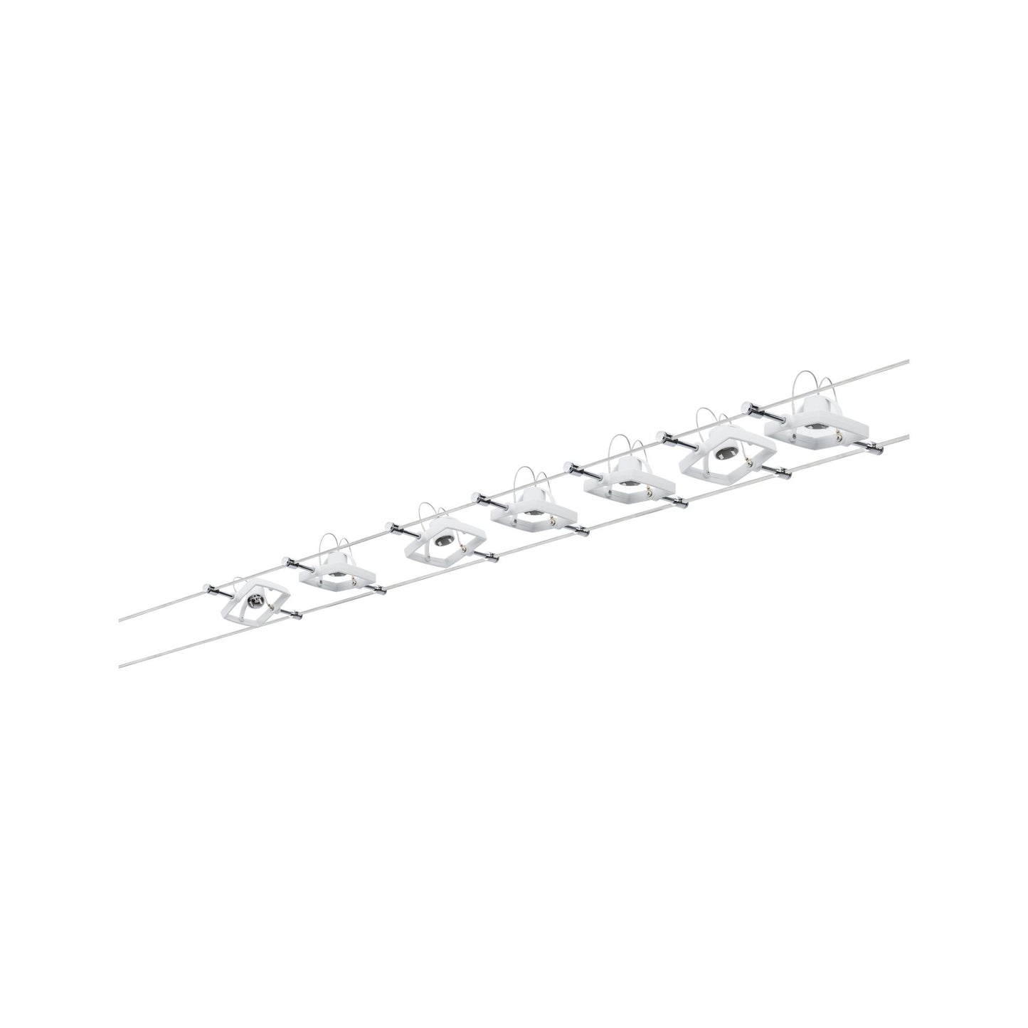 Paulmann Wire System Set TECH max 7x10W GU5,3 Weiß 230/12V 80VA Metall/Kunststoff