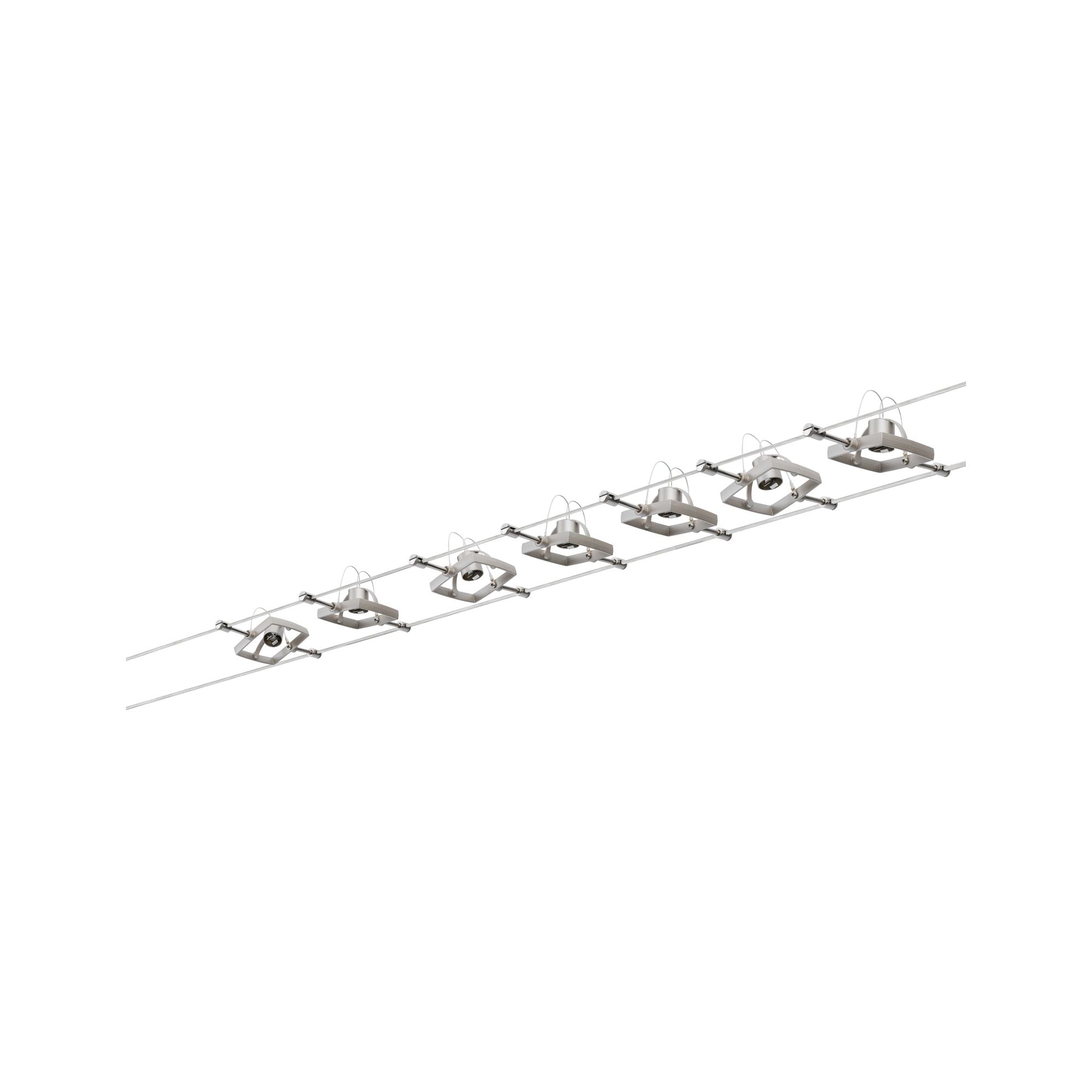 Paulmann Wire System Set MacII max 7x10W GU5,3 Nickel 230/12V 80VA Metall/Kunststoff
