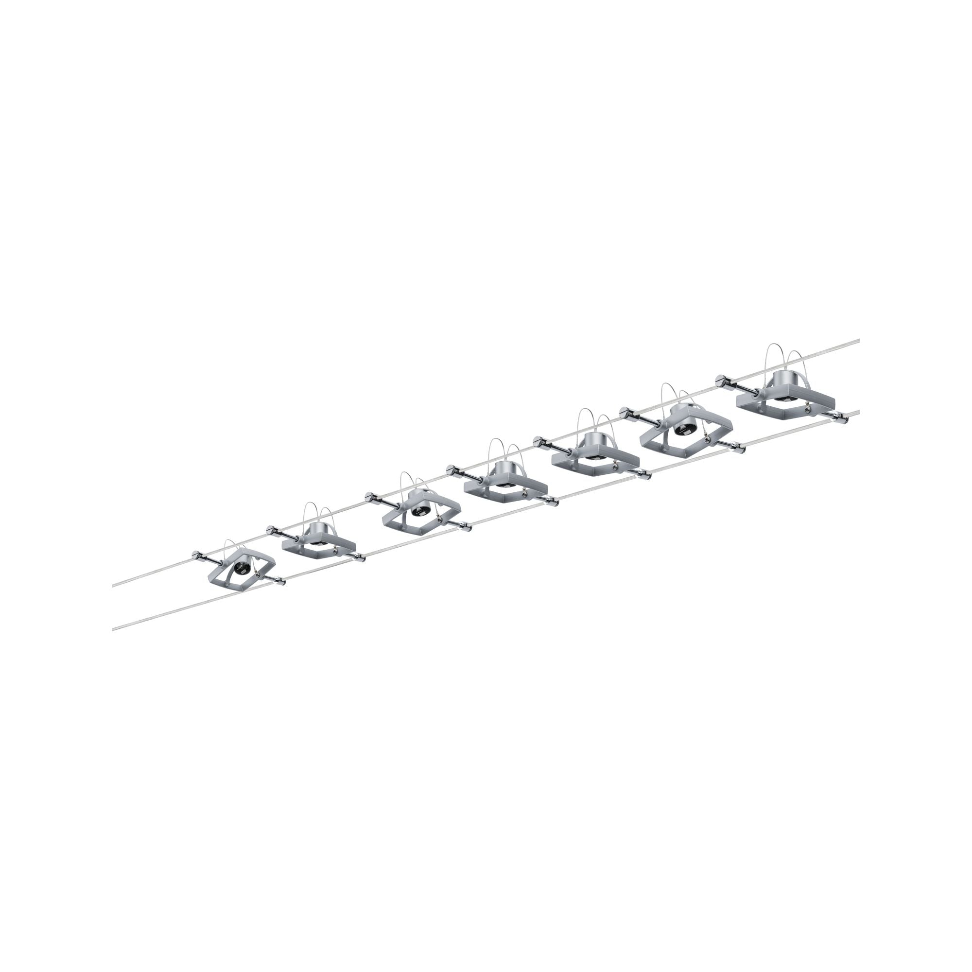 Paulmann Wire System Set MacII max 7x10W GU5,3 Chr-m 230/12V 80VA Metall/Kunststoff