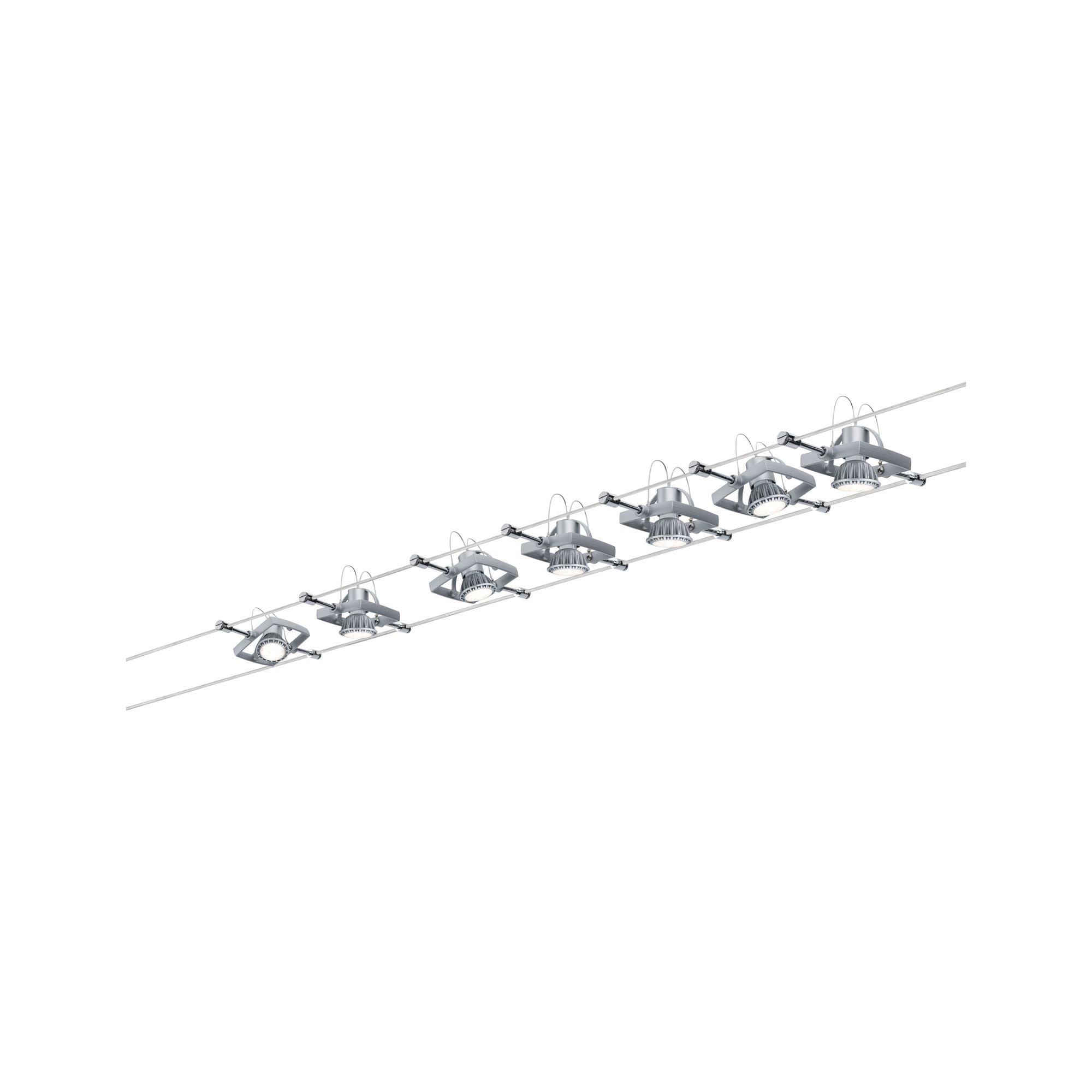 Paulmann Wire System Set MacII max 7x10W GU5,3 Chr-m 230/12V 80VA Metall/Kunststoff