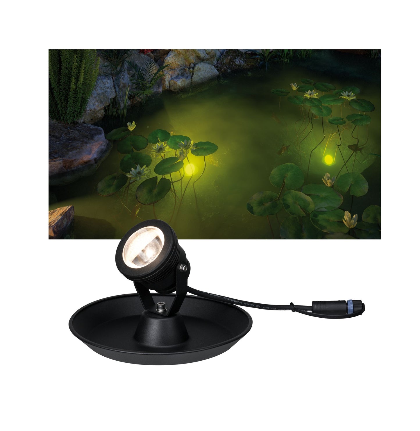 Paulmann Outdoor Plug&Shine Underwater Spot IP68 3000K 24V 4W with 2m cable