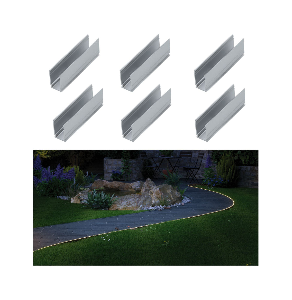 Paulmann Outdoor Plug&Shine Neon Stripe Clip 5cm 6Stück