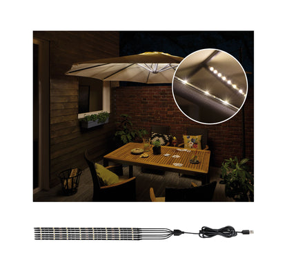Paulmann Outdoor Mobile parasol light 3000K 6x0,27m