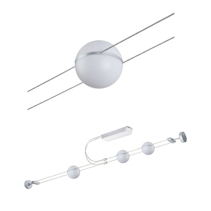 Paulmann Wiresystem 2Line Set Tom 3x3,6W Weiß/ Chrom matt 230/24V DC Kunststoff/Metall