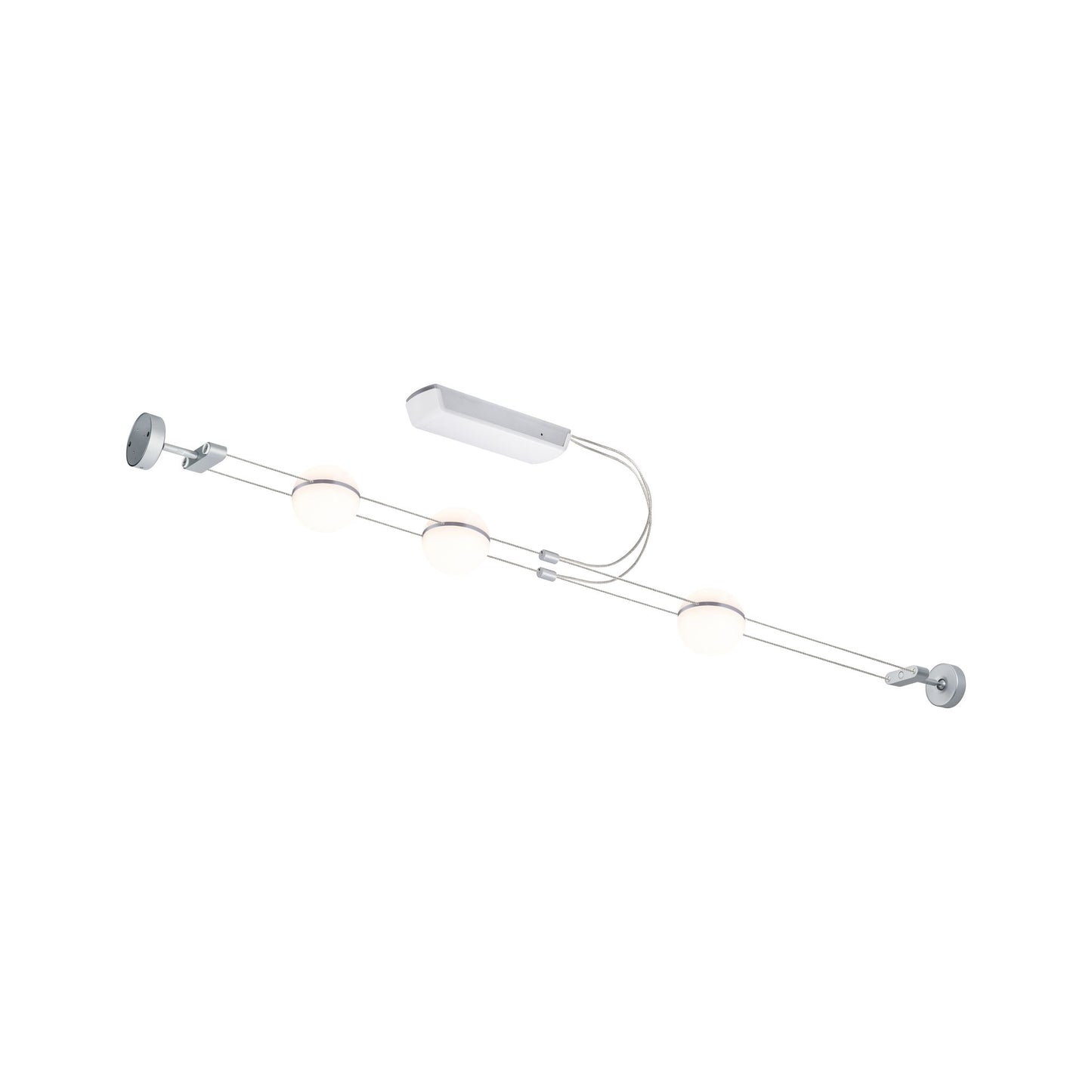 Paulmann Wiresystem 2Line Set Tom 3x3,6W Weiß/ Chrom matt 230/24V DC Kunststoff/Metall
