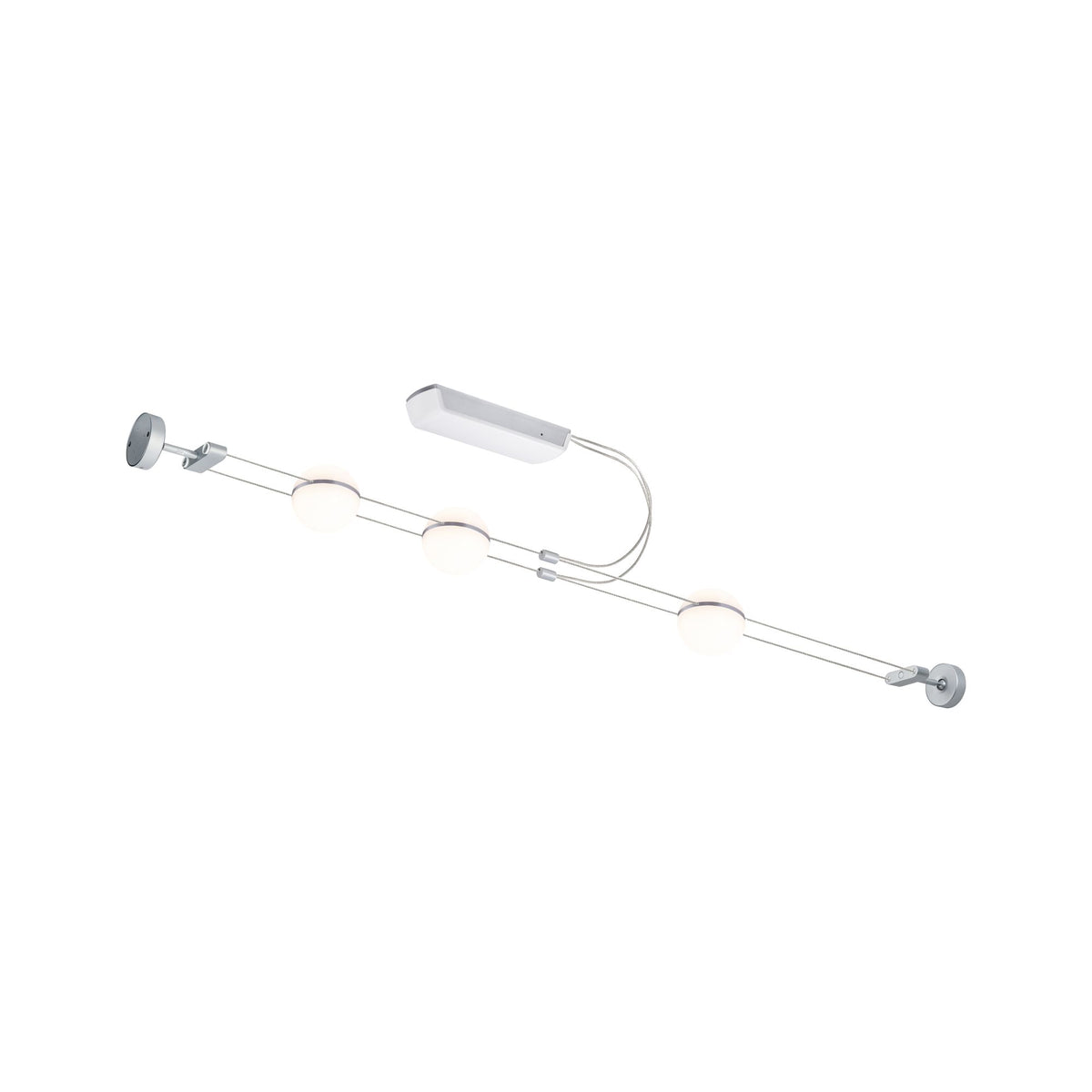 Paulmann Wiresystem 2Line Set Tom 3x3,6W Weiß/ Chrom matt 230/24V DC Kunststoff/Metall