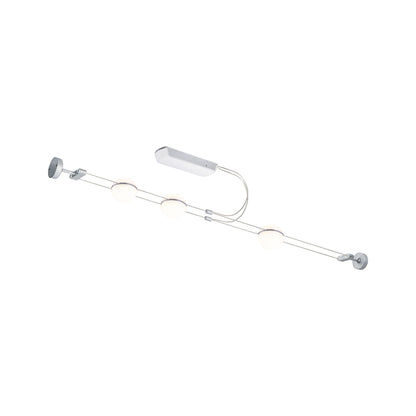 Paulmann Wiresystem 2Line Set Tom 3x3,6W Weiß/ Chrom matt 230/24V DC Kunststoff/Metall