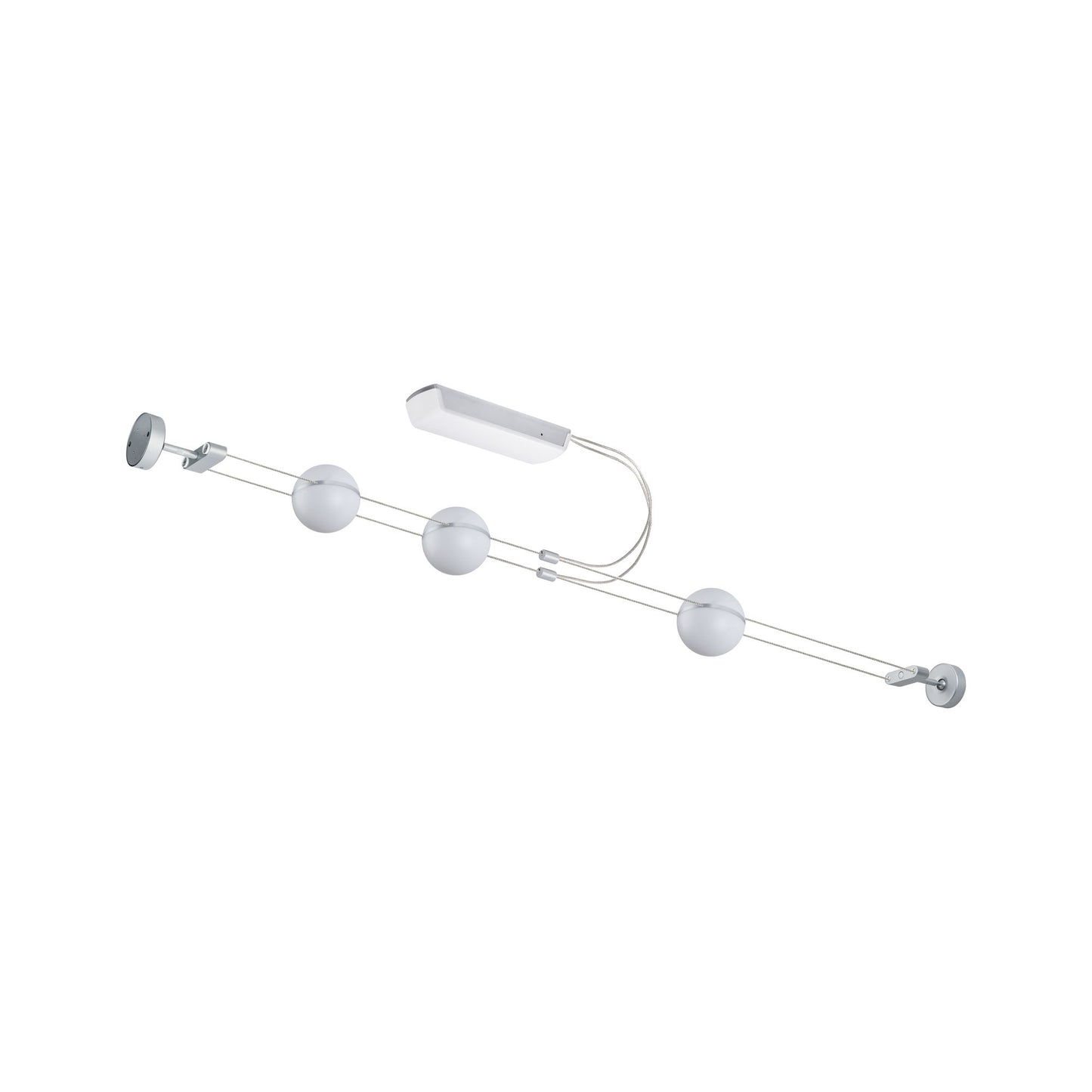 Paulmann Wiresystem 2Line Set Tom 3x3,6W Weiß/ Chrom matt 230/24V DC Kunststoff/Metall