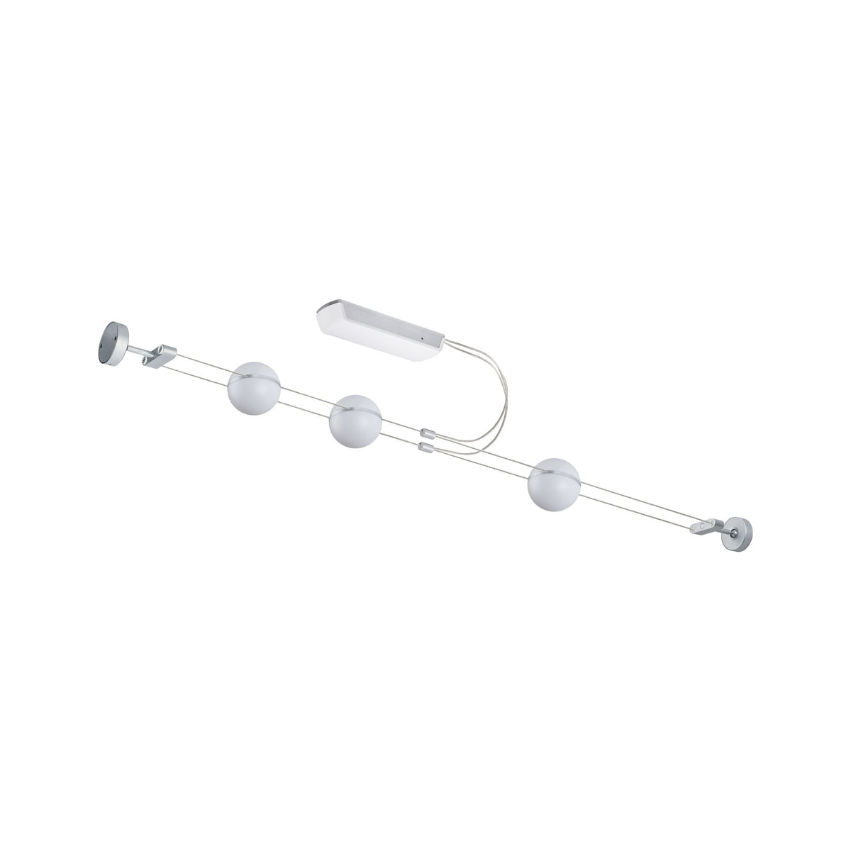 Paulmann Wiresystem 2Line Set Tom 3x3,6W Weiß/ Chrom matt 230/24V DC Kunststoff/Metall