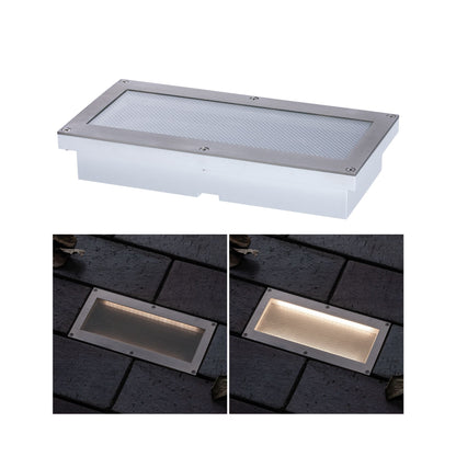 Paulmann Solar LED Bodeneinbauleuchte Aron 20x10 cm 40lm mit Bewegungsmelder