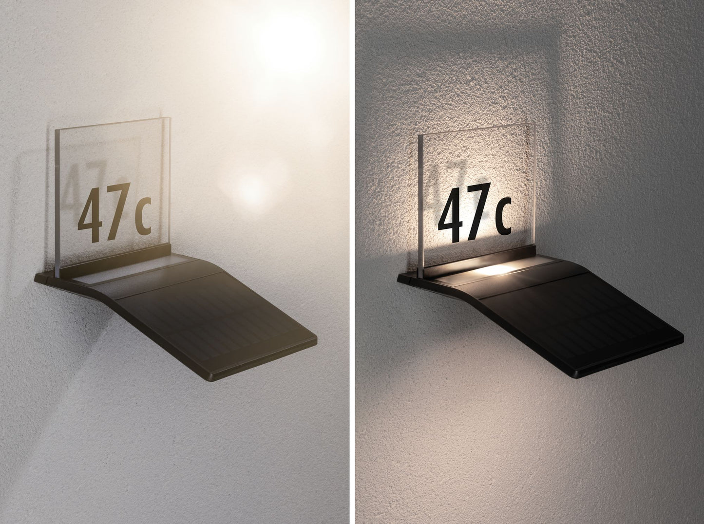 Paulmann Outdoor Solar Hausnummernleuchte Yoko Anthrazit mit Bewegungsmelder 3000K 42lm