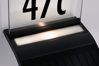 Paulmann Outdoor Solar Hausnummernleuchte Yoko Anthrazit mit Bewegungsmelder 3000K 42lm