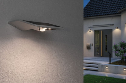 Paulmann Outdoor Solar Wandleuchte Yoko Weiß mit Bewegungsmelder 3000K