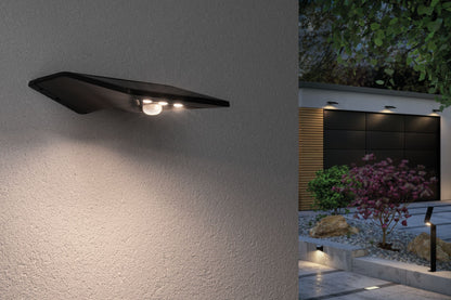 Paulmann Outdoor Solar Wandleuchte Yoko Anthrazit mit Bewegungsmelder 3000K