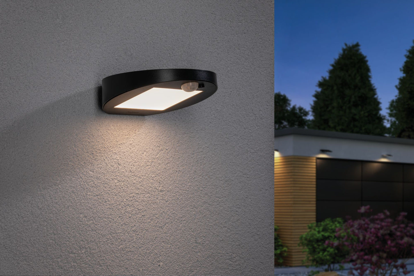 Paulmann Outdoor Solar Wandleuchte Ryse Anthrazit mit Bewegungsmelder 3000K 145lm