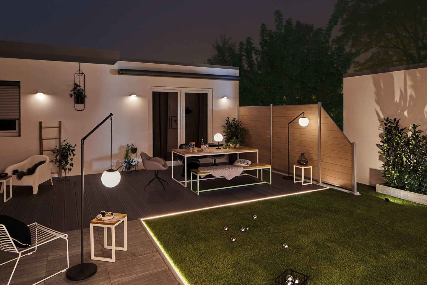 Paulmann Outdoor Solar Wandleuchte Ryse Anthrazit mit Bewegungsmelder 3000K 145lm