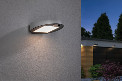 Paulmann Outdoor Solar Wandleuchte Ryse Weiß mit Bewegungsmelder 3000K 145lm