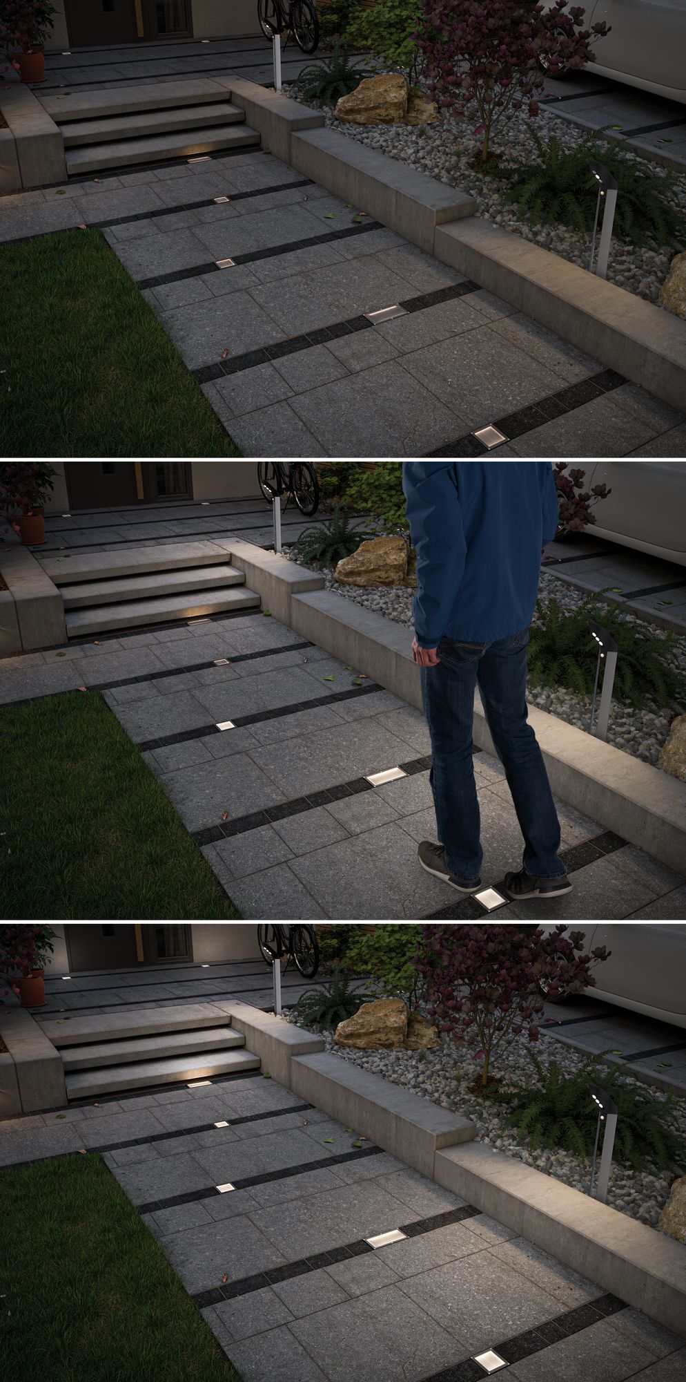 Paulmann Outdoor Solar Pollerleuchte Soley 3000K Anthrazit mit Bewegungsmelder