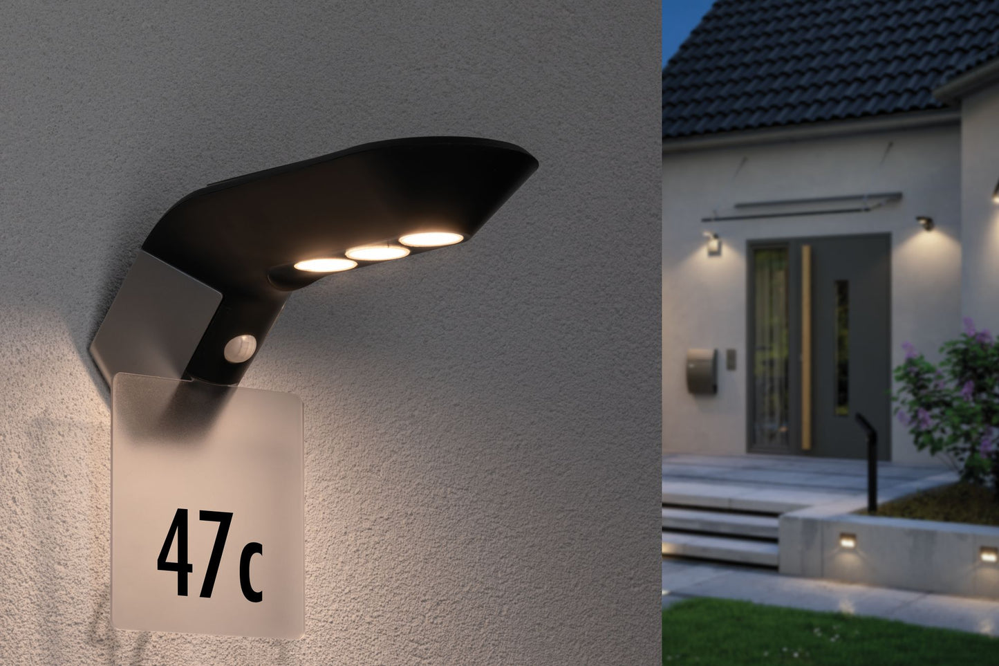 Paulmann Hausnummer für Outdoor Solar Wandleuchte Soley Zubehör Metall Weiß