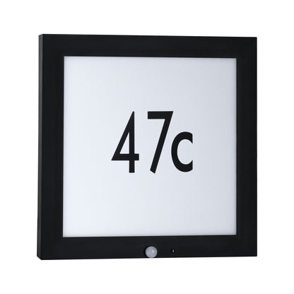 Paulmann Outdoor 230V Panel 40*40cm Hausnummer IP44 4W 800lm Bewegungsmelder Anthrazit