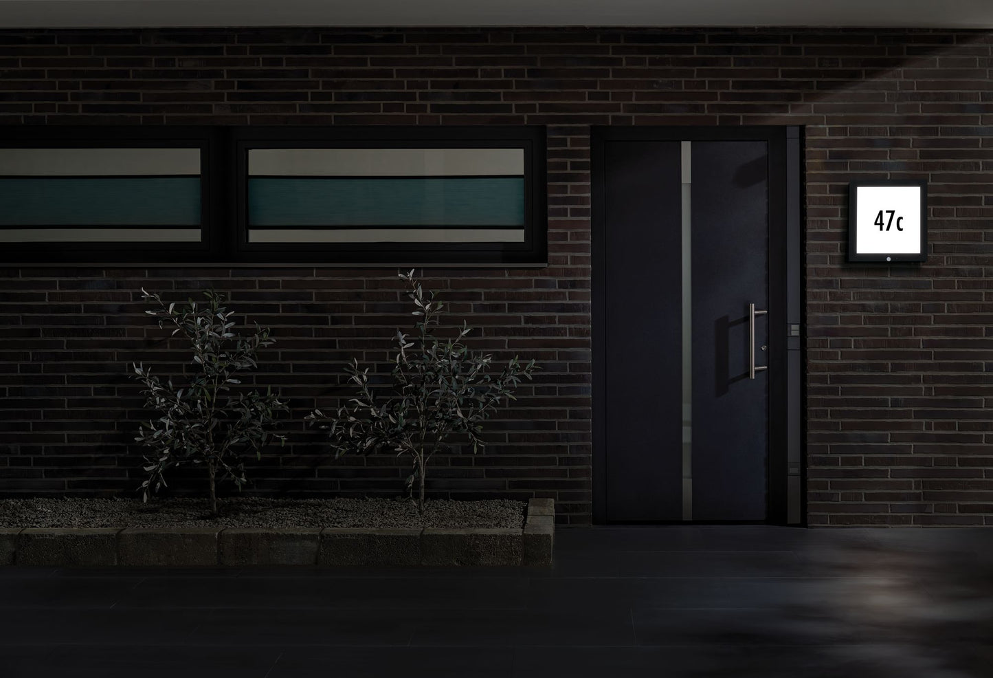 Paulmann Outdoor 230V Panel 40*40cm Hausnummer IP44 4W 800lm Bewegungsmelder Anthrazit