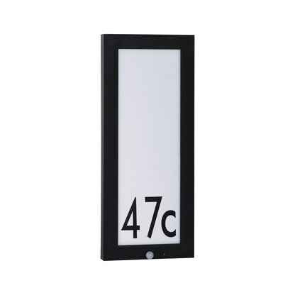 Paulmann Outdoor 230V Panel 20*60cm Hausnummer IP44 10W 800lm Bewegungsmelder Anthrazit