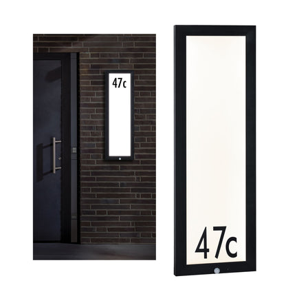 Paulmann Outdoor 230V Panel 30*90cm Hausnummer IP 44 19W 1200lm Bewegungsmelder Anthrazit