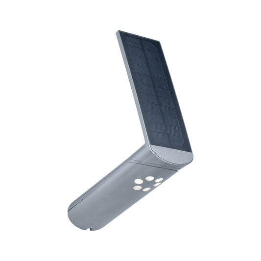 Paulmann Outdoor Solar Wandleuchte Ilias IP44 3000K 100lm Bewegungsmelder Alugrey