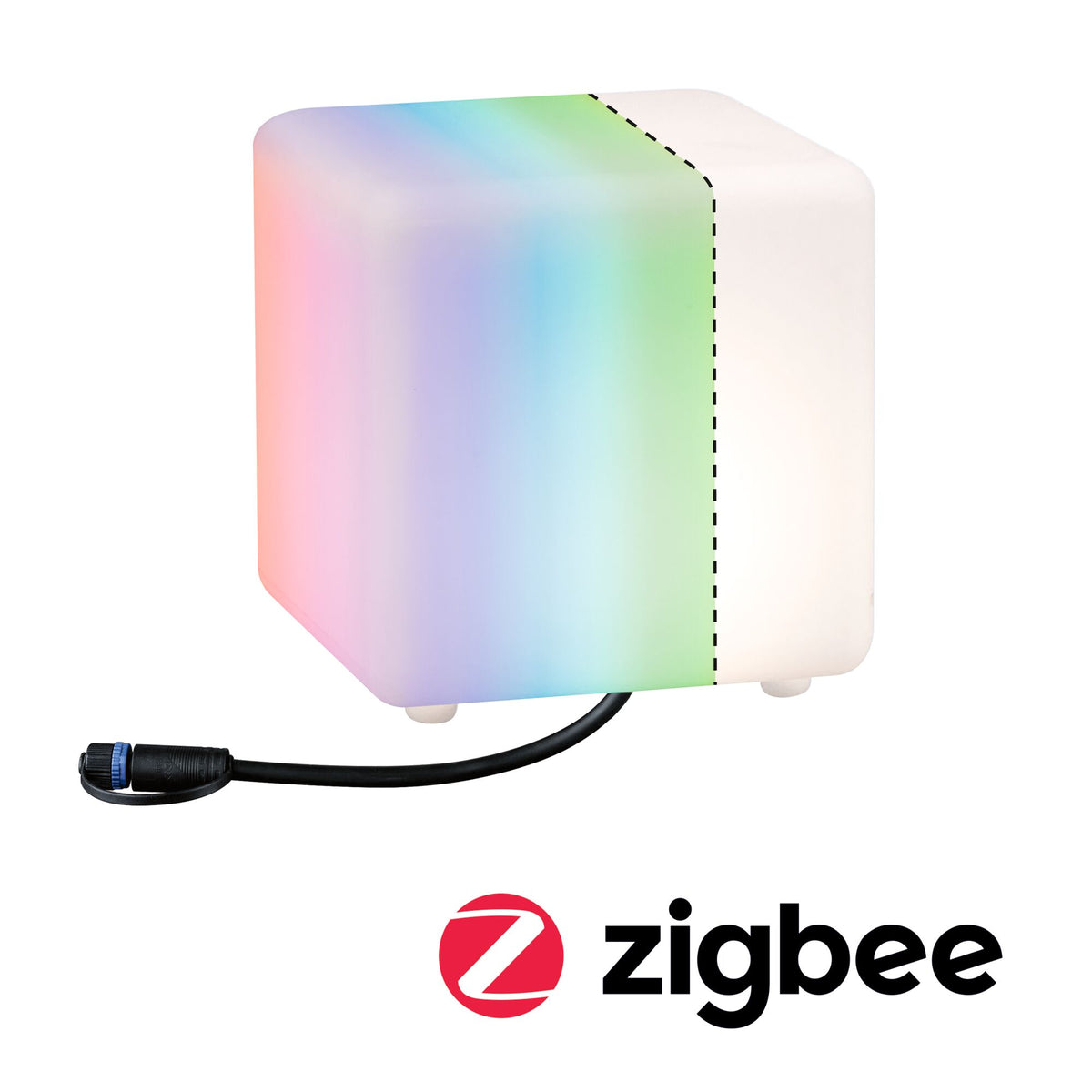 Paulmann Plug & Shine Lichtobjekt Cube RGBW Smart Home Zigbee 2,8W 24V
