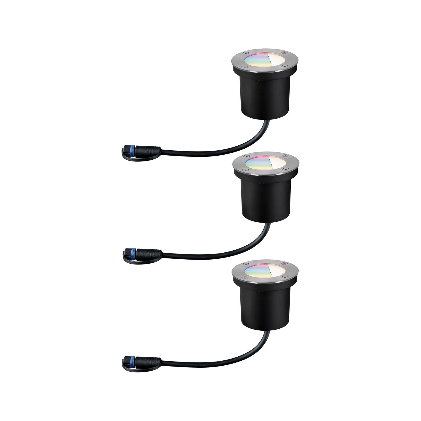 Paulmann Smart Home Zigbee Plug & Shine Basisset Bodeneinbauleuchte IP65 RGBW 24V