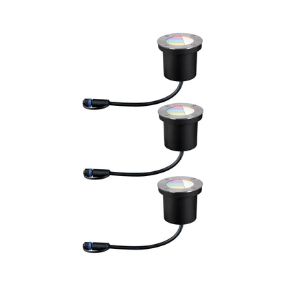 Paulmann Smart Home Zigbee Plug & Shine Basisset Bodeneinbauleuchte IP65 RGBW 24V