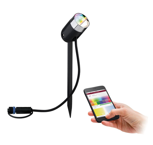 Paulmann Smart Home Zigbee Plug & Shine Spot Pike RGBW 4,5W 24V IP65 Anthrazit