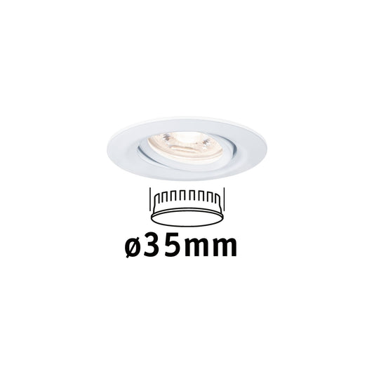 Paulmann EBL Nova mini Coin rund schwenkbar LED 1x4W 310lm Weiß matt/Alu