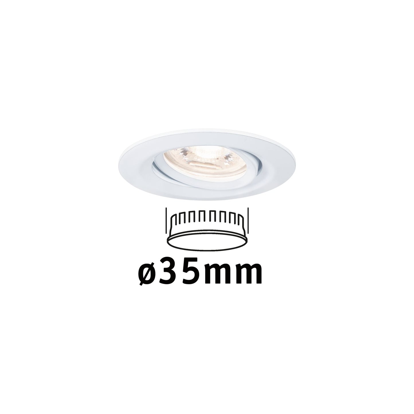 Paulmann EBL Nova mini Coin rund schwenkbar LED 1x4W 310lm Weiß matt/Alu