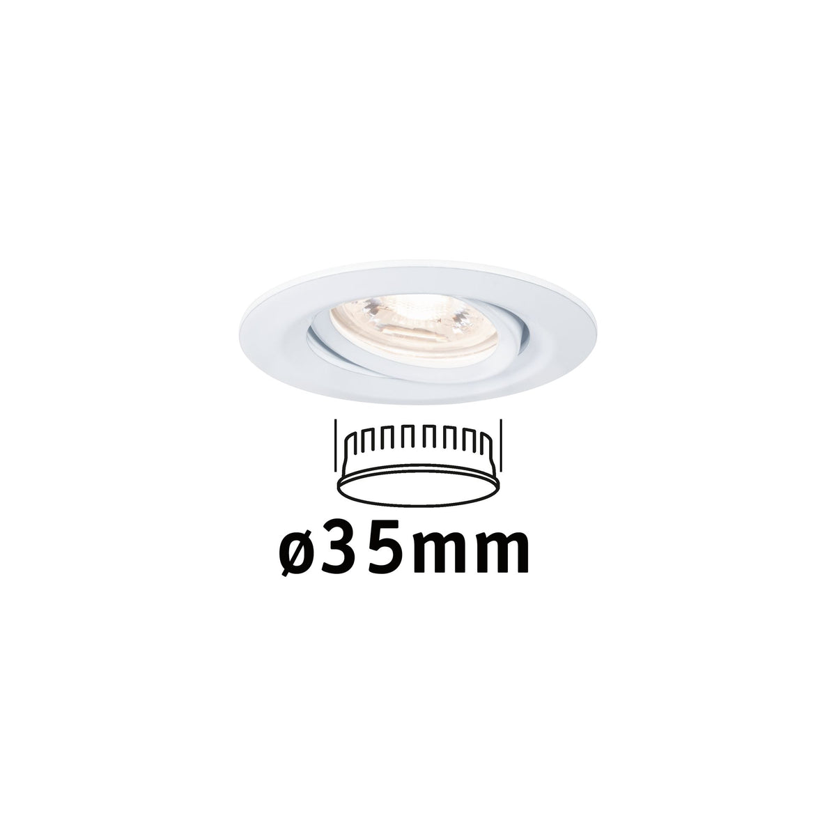 Paulmann EBL Nova mini Coin rund schwenkbar LED 1x4W 310lm Weiß matt/Alu