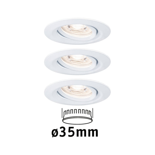 Paulmann EBL Nova mini Coin rund schwenkbar LED 3x4W 310lm Weiß matt/Alu