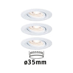 Paulmann EBL Nova mini Coin rund schwenkbar LED 3x4W 310lm Weiß matt/Alu