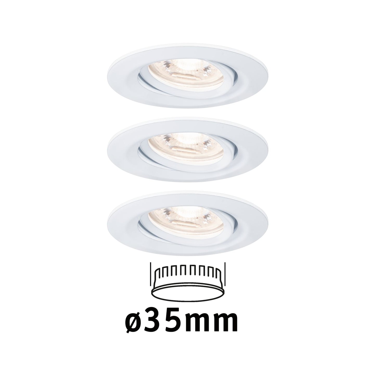 Paulmann EBL Nova mini Coin rund schwenkbar LED 3x4W 310lm Weiß matt/Alu
