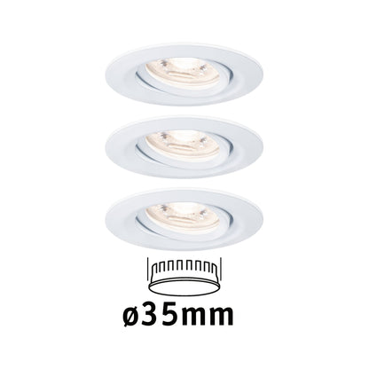 Paulmann EBL Nova mini Coin rund schwenkbar LED 3x4W 310lm Weiß matt/Alu