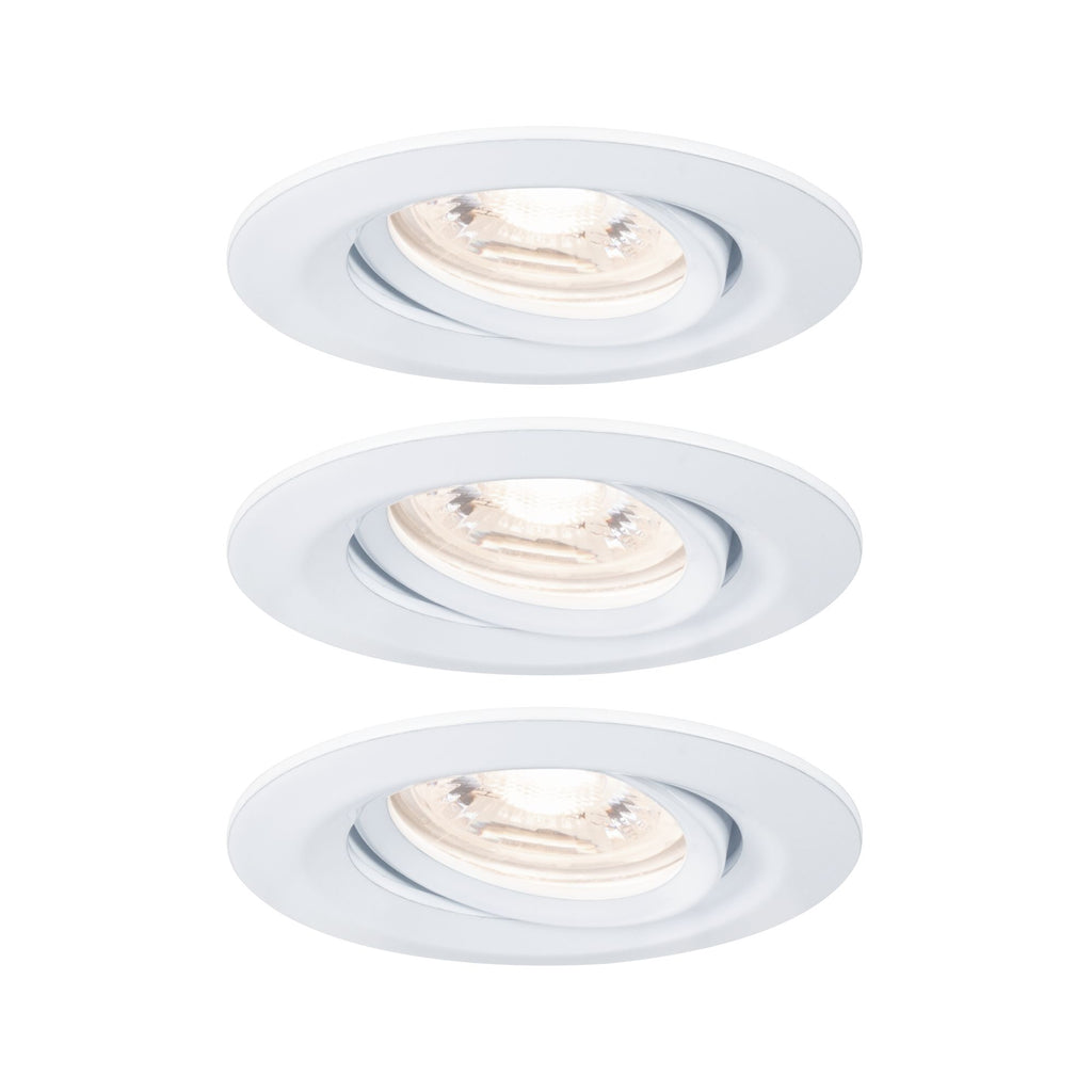 Paulmann EBL Nova mini Coin rund schwenkbar LED 3x4W 310lm Weiß matt/Alu