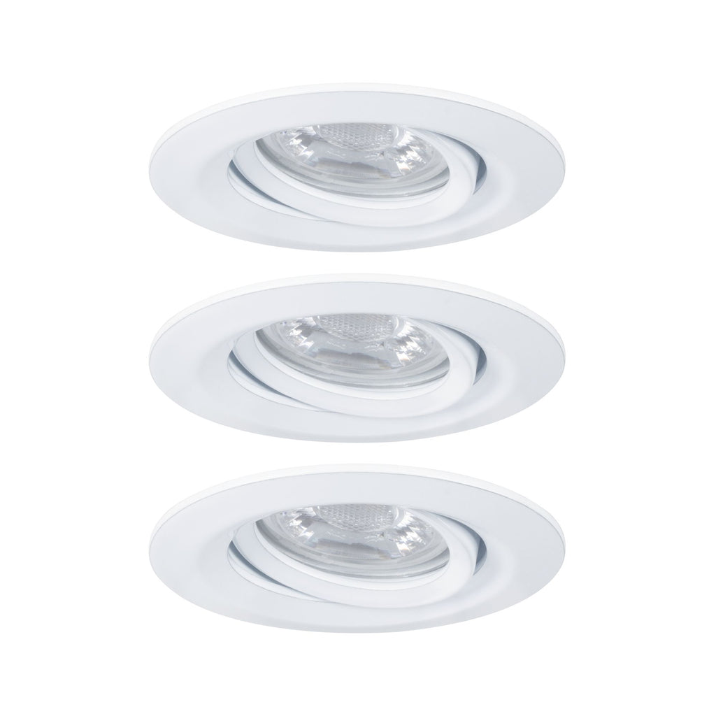 Paulmann EBL Nova mini Coin rund schwenkbar LED 3x4W 310lm Weiß matt/Alu