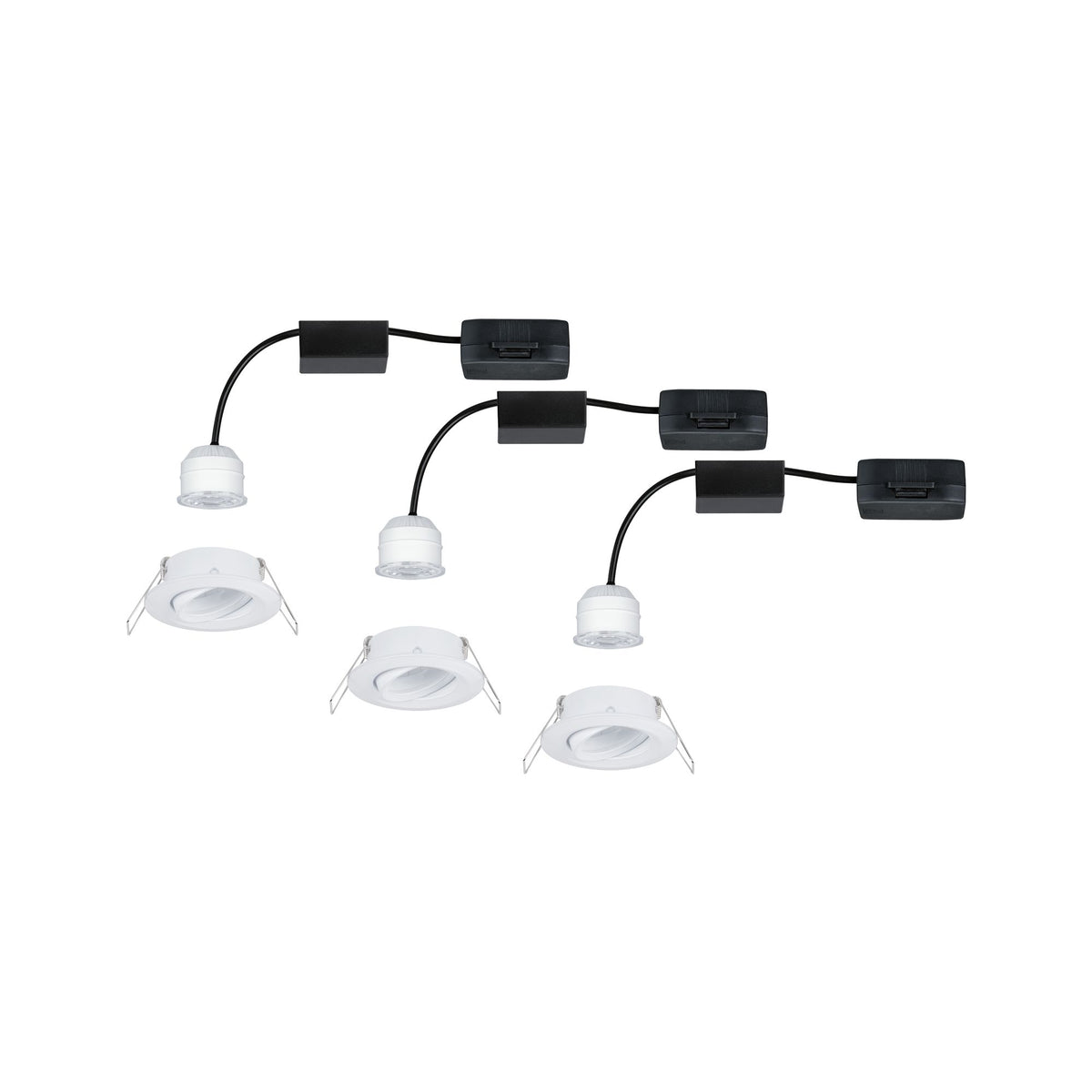 Paulmann EBL Nova mini Coin rund schwenkbar LED 3x4W 310lm Weiß matt/Alu
