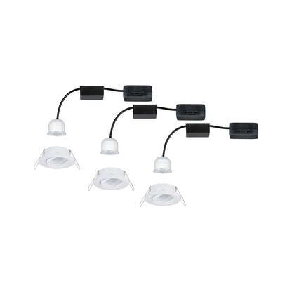 Paulmann EBL Nova mini Coin rund schwenkbar LED 3x4W 310lm Weiß matt/Alu