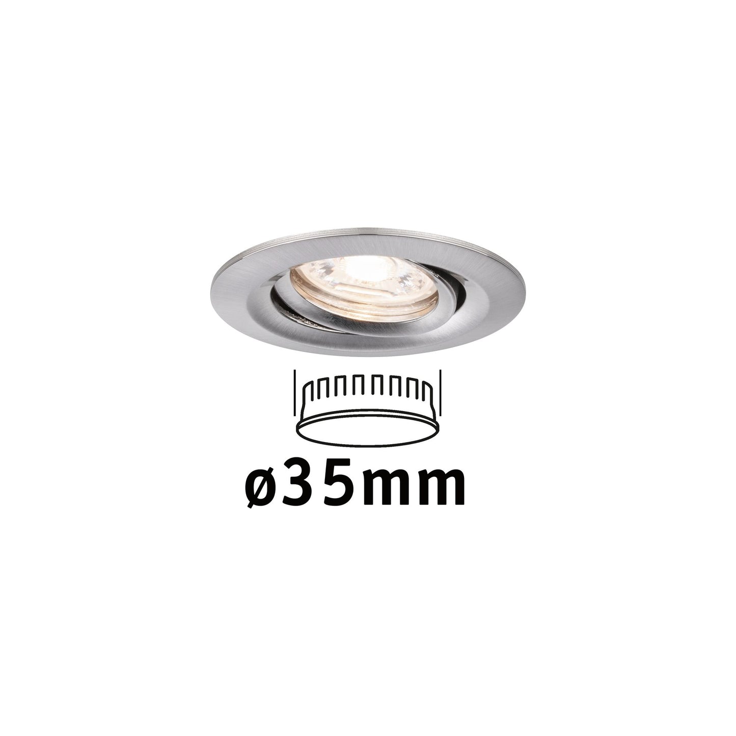 Paulmann EBL Nova mini Coin rund schwenkbar LED 1x4W 310lm Eisen gebürstet/Alu