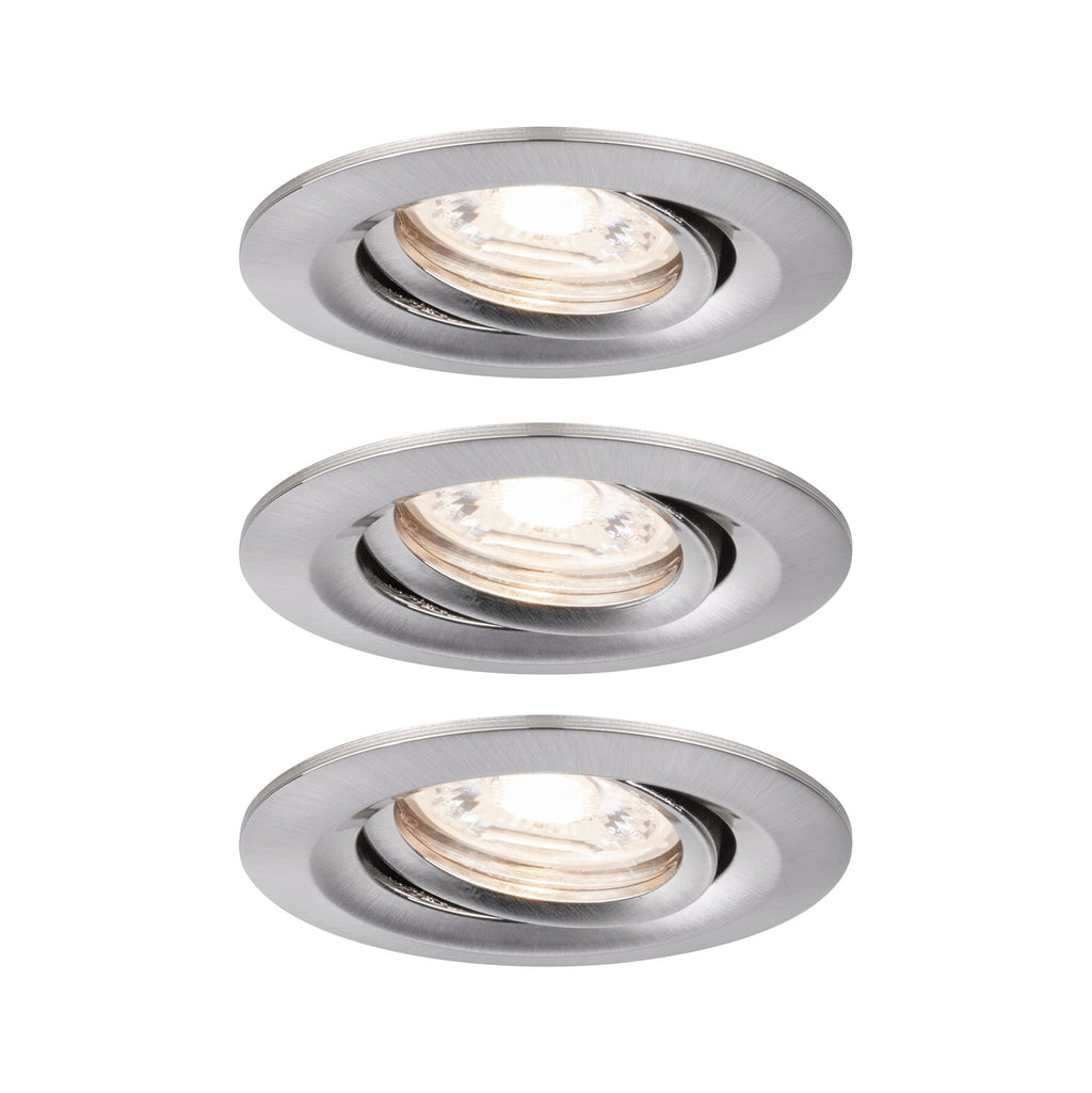 Paulmann EBL Nova mini Coin rund schwenkbar LED 3x4W 310lm Eisen gebürstet/Alu