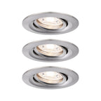 Paulmann EBL Nova mini Coin rund schwenkbar LED 3x4W 310lm Eisen gebürstet/Alu