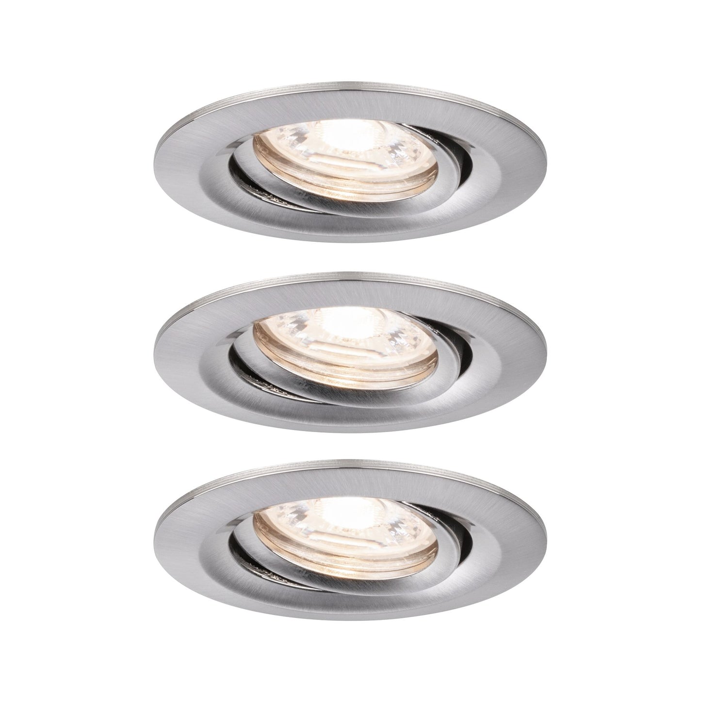 Paulmann EBL Nova mini Coin rund schwenkbar LED 3x4W 310lm Eisen gebürstet/Alu