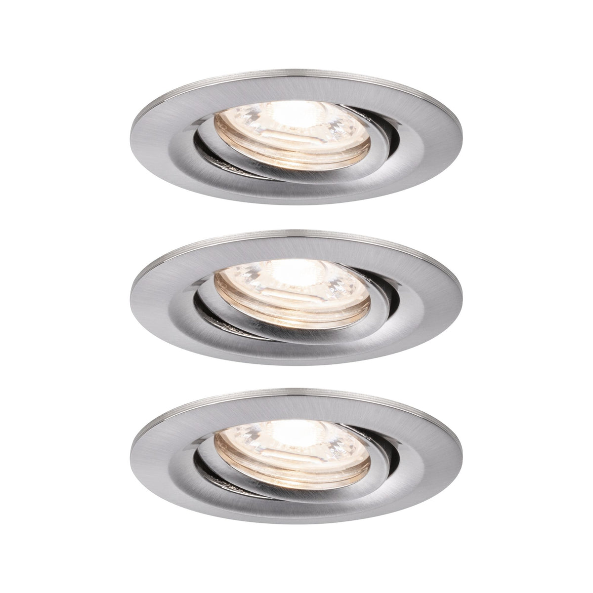 Paulmann EBL Nova mini Coin rund schwenkbar LED 3x4W 310lm Eisen gebürstet/Alu